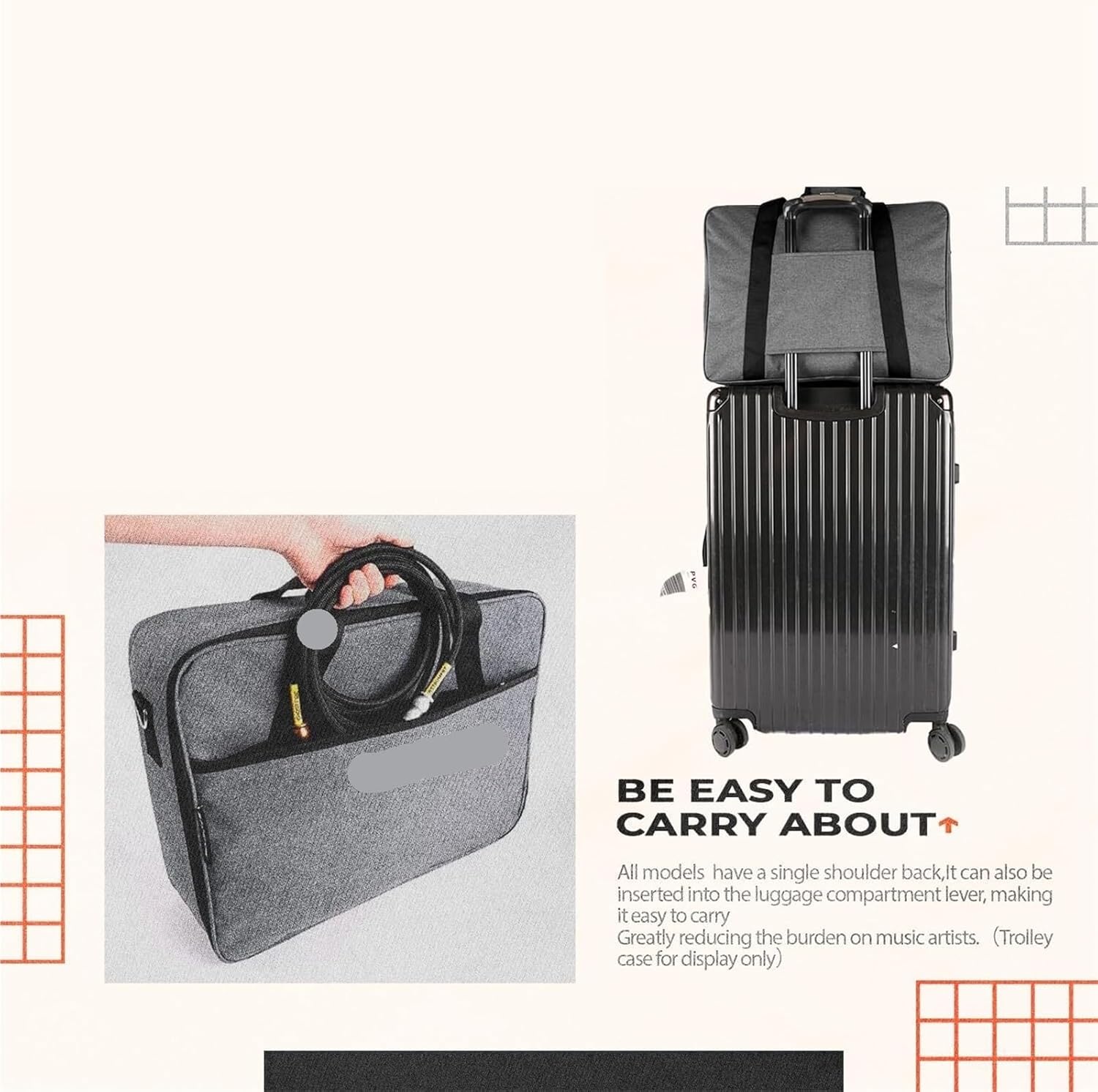 ギターペダルのケース、 ギターペダルボード エフェクターペダルボード アクセサリー収納キャリーバッグ