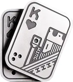 New Decompression Metal Poker Fidget_Slider，Manually Rotate Adult Office Decompression Toys to Relieve Pressure, Tabletop Toys for Adults, （KK）