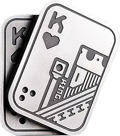 New Decompression Metal Poker Fidget_Slider，Manually Rotate Adult Office Decompression Toys to Relieve Pressure, Tabletop Toys for Adults, （KK）