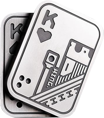 New Decompression Metal Poker Fidget_Sliderï¼ŒManually Rotate Adult Office Decompression Toys to Relieve Pressure, Tabletop Toys for Adults, ï¼ˆKKï¼‰