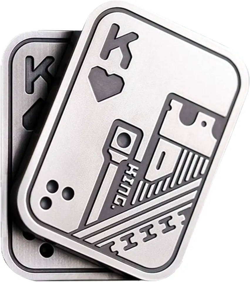 New Decompression Metal Poker Fidget_Slider，Manually Rotate Adult Office Decompression Toys to Relieve Pressure, Tabletop Toys for Adults, （KK）