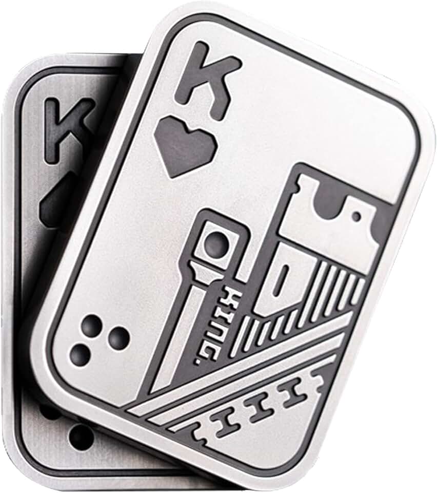 New Decompression Metal Poker Fidget_Slider，Manually Rotate Adult Office Decompression Toys to Relieve Pressure, Tabletop Toys for Adults, （KK）