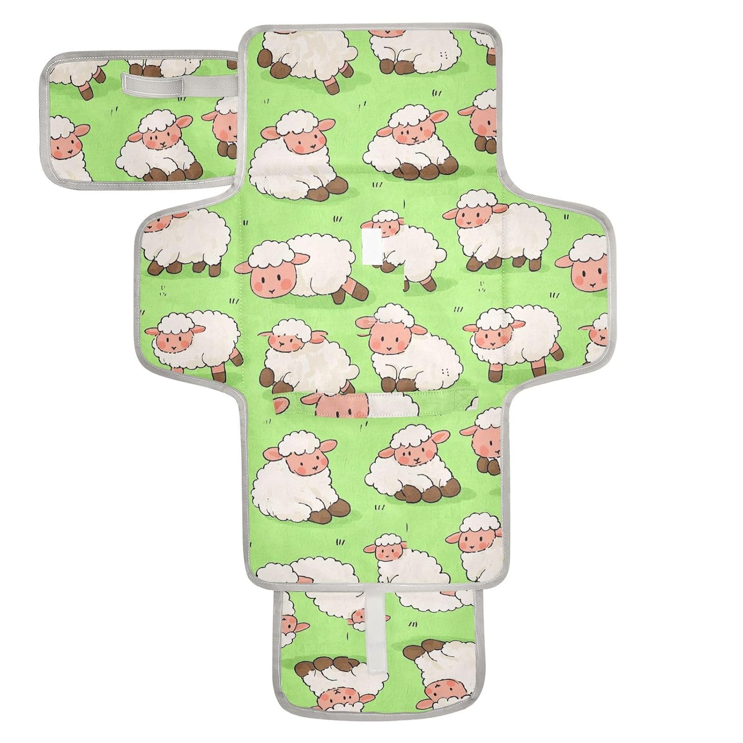 Cartoon Cute White Sheep Reusable Changing Table pad with Tissue Pocket Portable Changing pad for Baby Infant Travel Station Kit cambiadores de pa?ales para Bebes