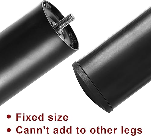 Vista 13 de Reemplazo de patas de cama de metal de 7 pulgadas para marco de base de cama eléctrico ajustable, patas de cama atornilladas