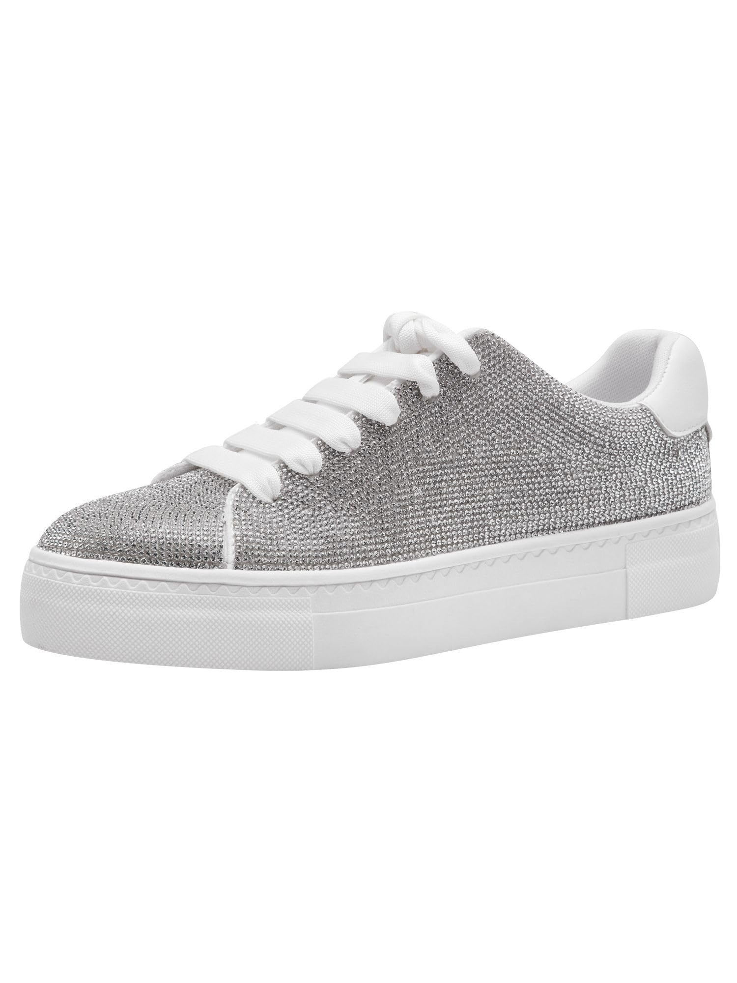 Tamaris Women's 1-23780-44 Lace-up, Silver Glam, 3.5 UK