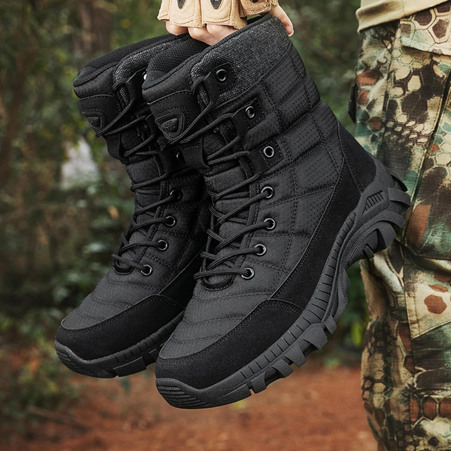 [GUREITOJP] タクティカルブーツ メンズ ミリタリー ジャングルブーツ ノンスリップ 防水 春 秋 戸外靴 衝撃吸収 耐久