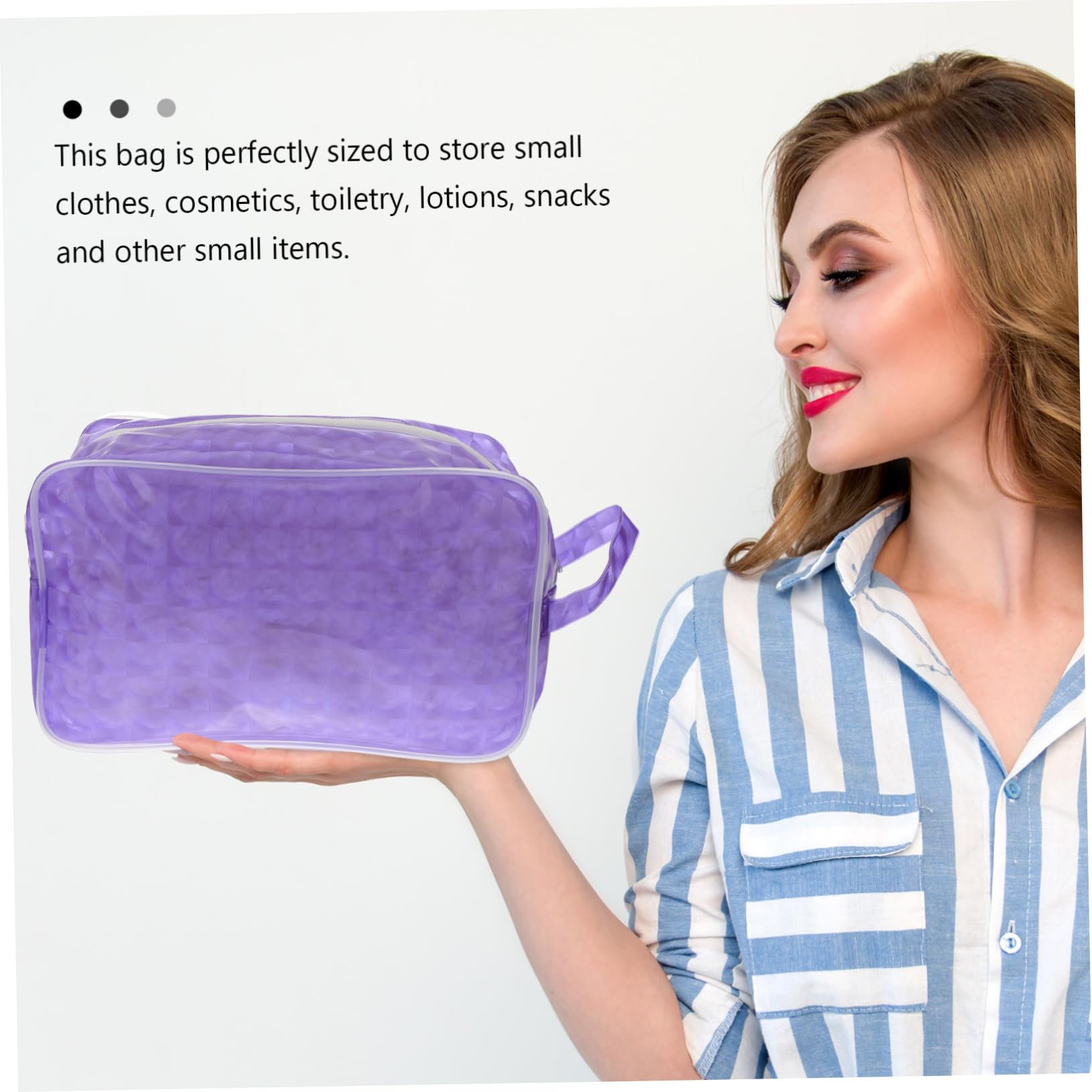 3 Piezas Neceser Impermeable Mochila Plegable Neceser Para Maquillaje Mochila Impermeable Mochila Para Viaje Neceser De Maquillaje Eva Viajar Púrpura Cosmético Bolsa De Viaje