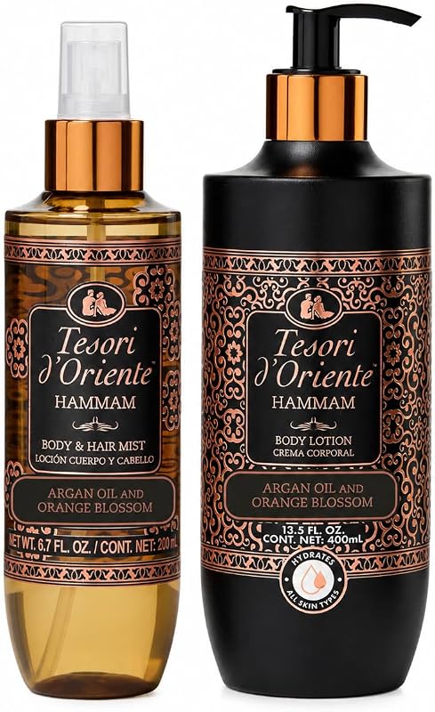 Tesori d'Oriente Hammam Névoa Corporal e Capilar 200 mL e Loção Corporal 400 mL