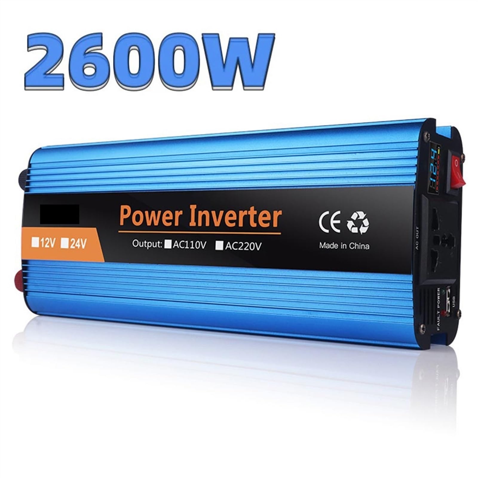 Falownik Zmodyfikowany falownik sinusoidalny 12V 220 falownik 12v do 220 konwerter falownik sinusoidalny przetwornica napięcia samochodowego zasilacz(1200W,12V)