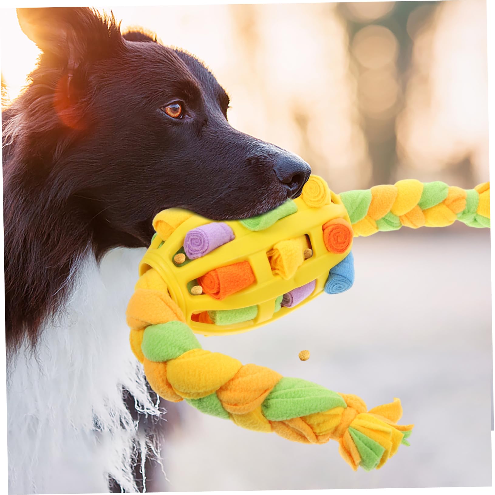 Interaktiver Schnüffelball aus TPR und Polarfleece Futterspender für Hunde mit Trainingseffekt