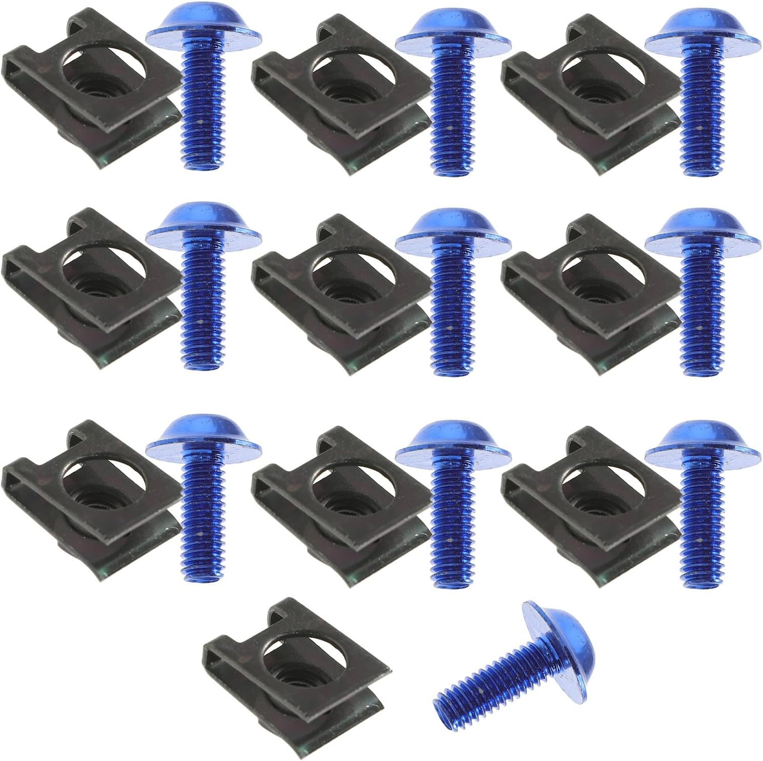 MAGICLULU Motorcycle Windscreen Screws Bolt Kit M6 Aluminum Alloy Anodizing Sturdy and Reliable Replacement Fasteners for Windshield Accessories