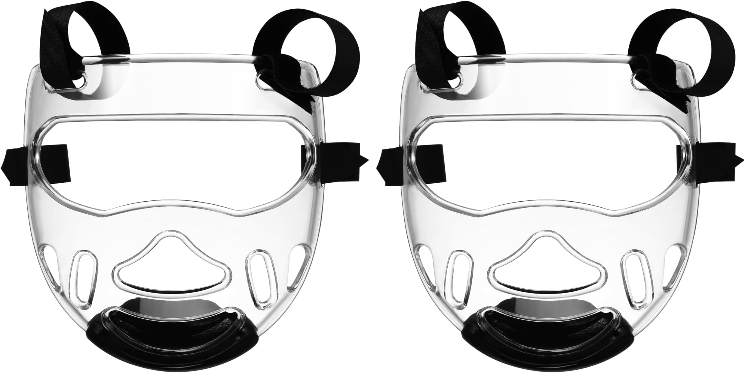 VOSAREA Adult Boxing Faceshield Taekwondo Sports Face Cover Sparring Face Guard Detachable Face (Transparent, 22.5X21X9CM)
