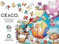 Vista 5 de Ceaco - Disney - Globo aerostático de Mickey - Rompecabezas de 300 piezas extragrandes