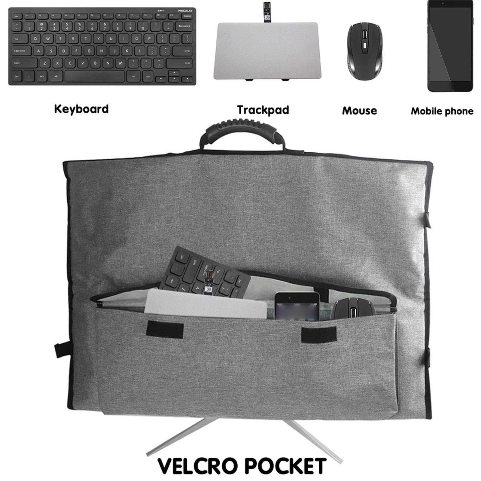 Bolsa protectora para monitor, múltiples bolsillos de almacenamiento