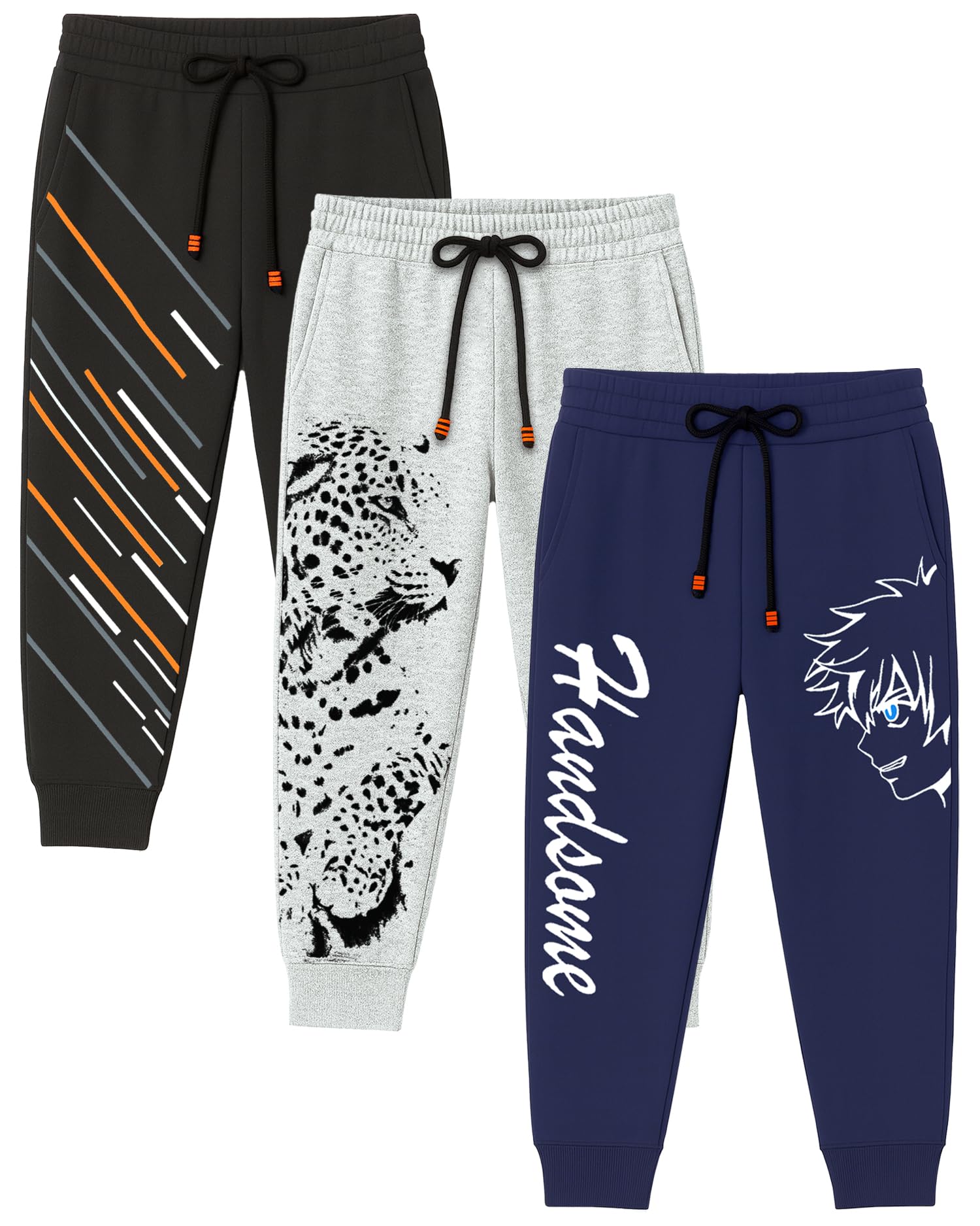 Kuchipoo Boys Regular Fit Track Pants - Pack of 3