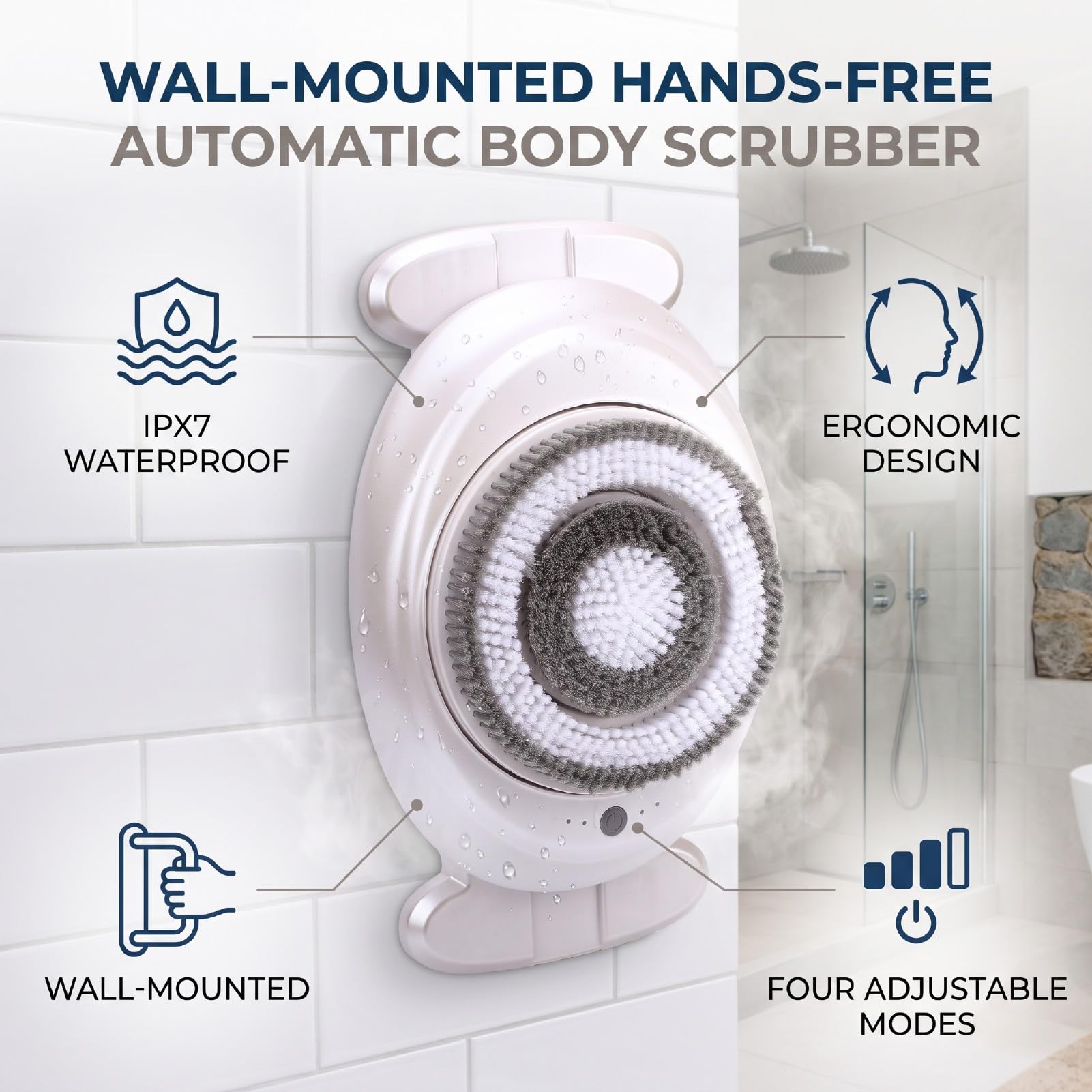 AMONIDA Lavador de Espalda Eléctrico para Ducha