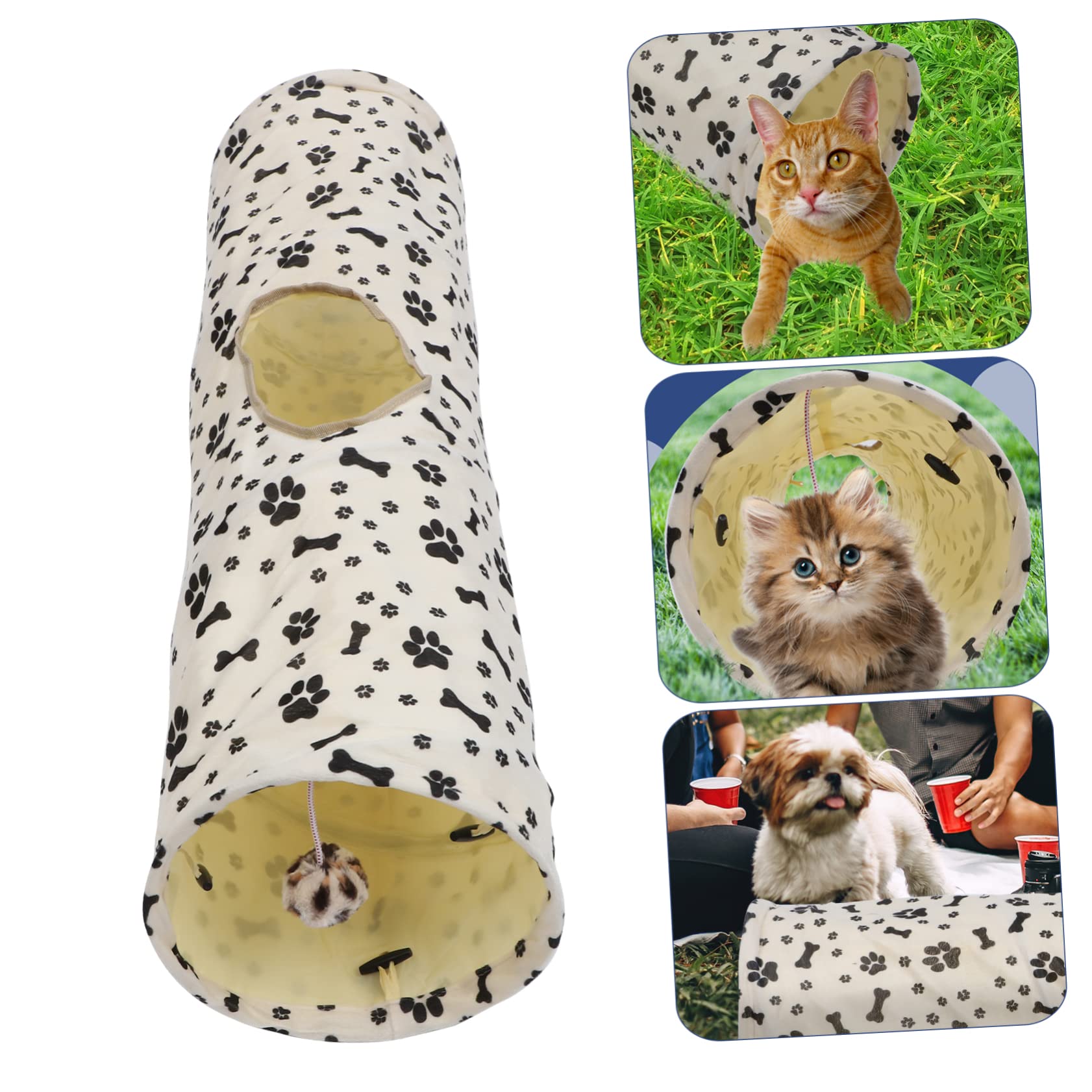 Didiseaon 1pezzi Tunnel Per Gatti Pieghevole Tubo Per Animali Domestici Utile e Decorativo Regalo Per Gatti Adatto Per Gioco Quotidiano Riporre e Trasportare