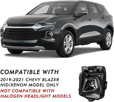 TUSDAR HID/Xenon Headlight Assembly Fit For 2019-2022 Chevy Blazer Projector OE Style Headlamp Replacement Left Driver Side w/Bulb