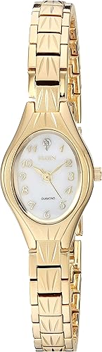 Accutime Elgin EG9759 Reloj analógico de cuarzo dorado para mujer, Oro, Classic