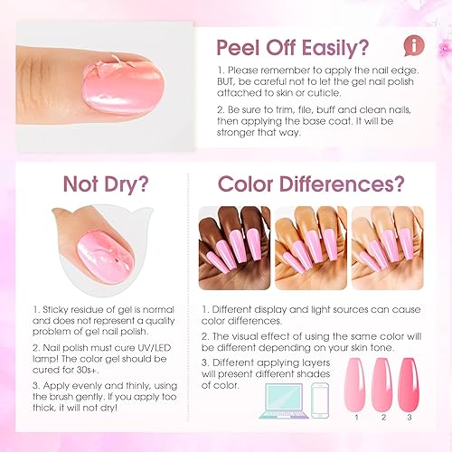 Miniatura 42 de ROSALIND Juego de esmaltes de uñas de gel color marrón nude, 12 colores blanco, nude marrón, esmalte de gel clásico para regalo de arte de uñas 12