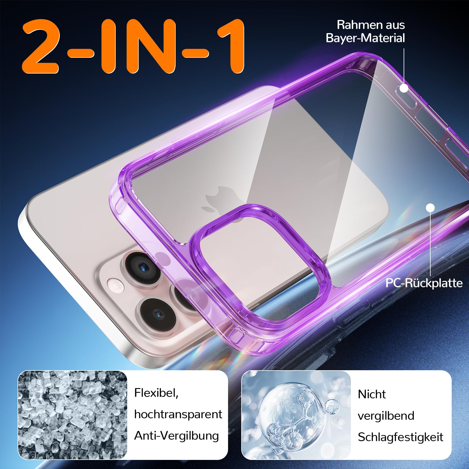 Clear Case for iPhone 15, Ultra Thin, Shockproof TPU Cover, Anti-Yellowing, Crystal Clear, Phone Case for Apple iPhone 15 - Clear — view 399