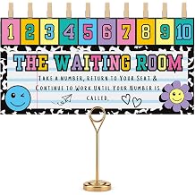 Tinlade Classroom Waiting Room Sign with Clips Classroom Management Tools