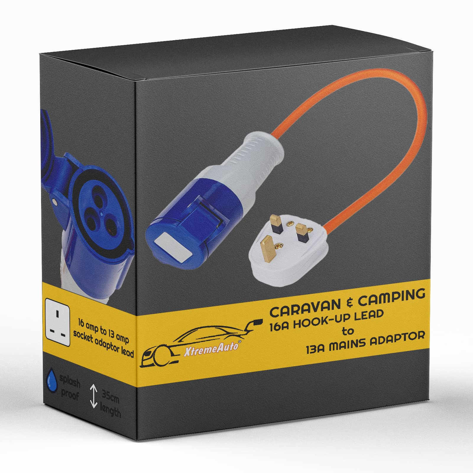 CAINCAY Caravan Hook Up Cable 16ap Splitter, 3 Way Electric Hook Up