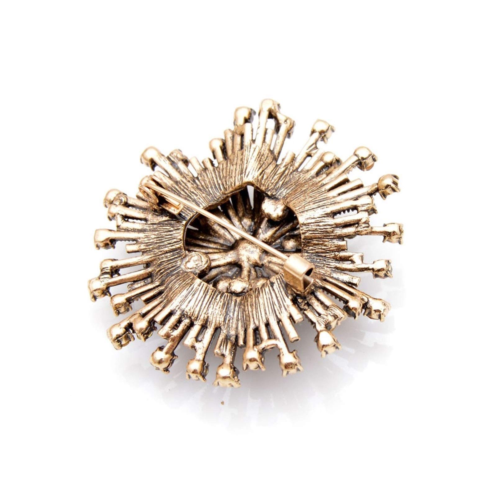 Brosche 2 Farben Wählen Sie Strass Vintage Blumenbroschen für Damen Mantel Elegante Brosche
