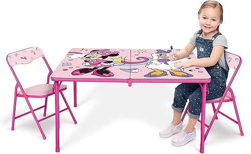 Minnie Mouse Juego de mesa y sillas plegables para niños de 36 meses hasta 7 años, incluye 1 mesa (36 pulgadas de largo x 24 pulgadas de ancho x 20 disponible en Yaxa Costa Rica