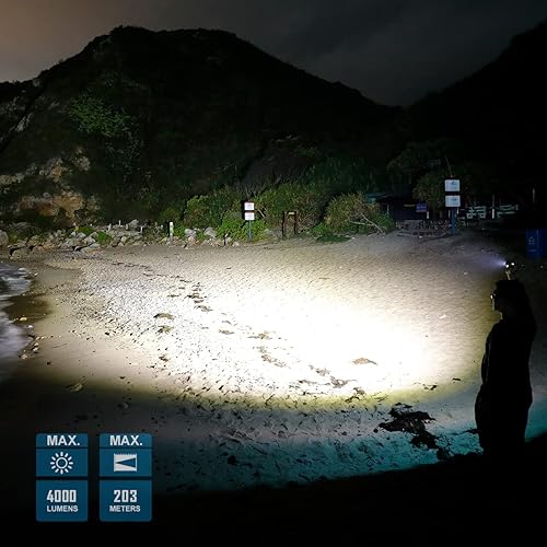 Miniatura 2 de IMALENT LD70 EDC linterna de mano recargable, alto rendimiento 4000 lúmenes con un CREE XHP70.2 LED, 5 niveles de claridad para acampar y senderismo