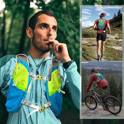 Miniatura 6 de IX INOXTO - Mochila de hidratación, chaleco de hidratación para correr con bolsa de agua de 1.5L (50 onzas) para hombres y mujeres, mochila de agua