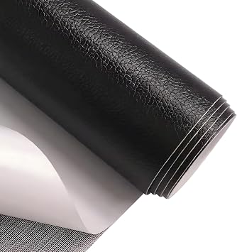 Leather Repair Patch, Self Adhesive Leather Repair, Large Leather Repair Tape for Sofa, Car Seats, Furniture, Cabinets, Chairs, Handbags Black, 16X157 inch