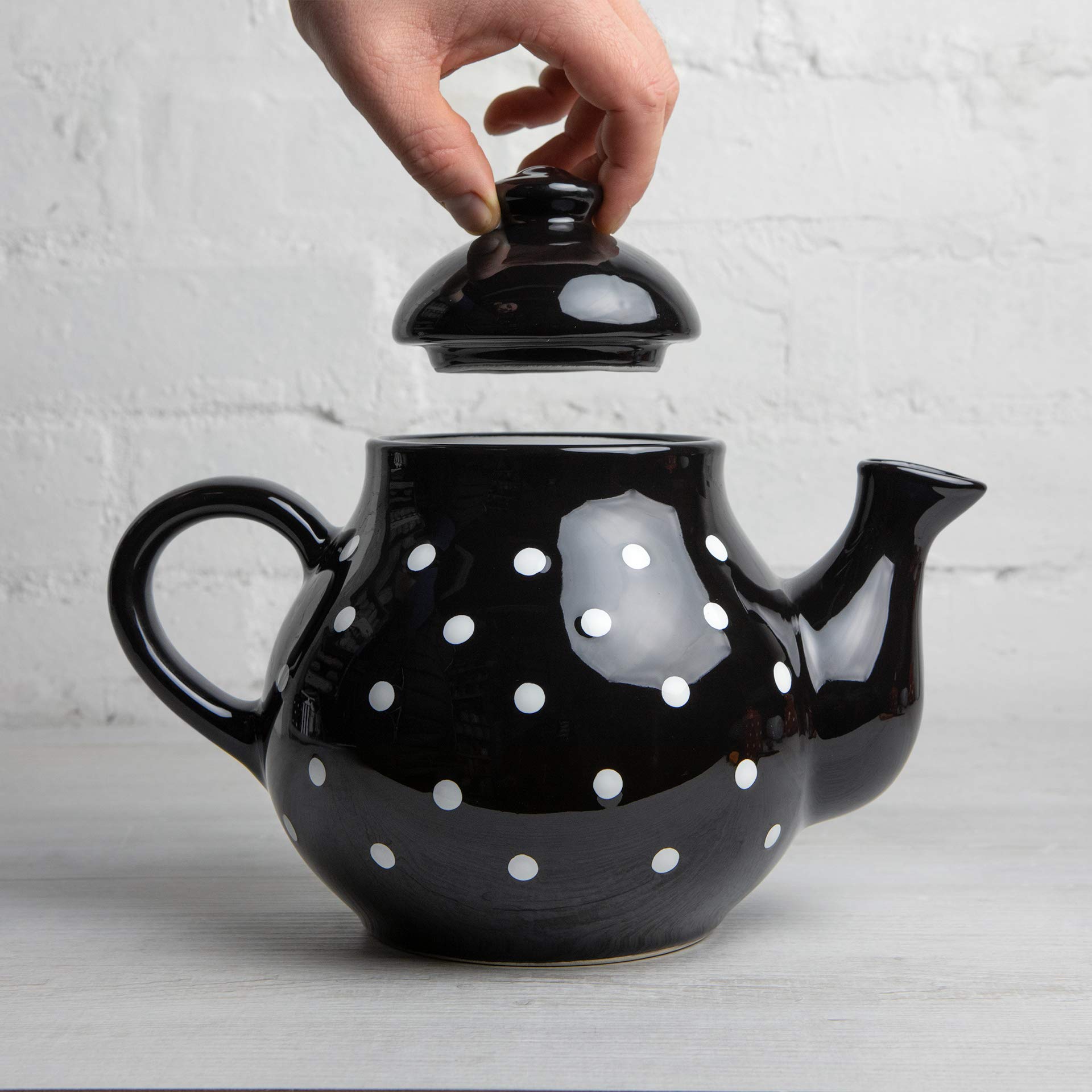 Amazon | City to Cottage ハンドメイド 黒と白の水玉模様 大きな