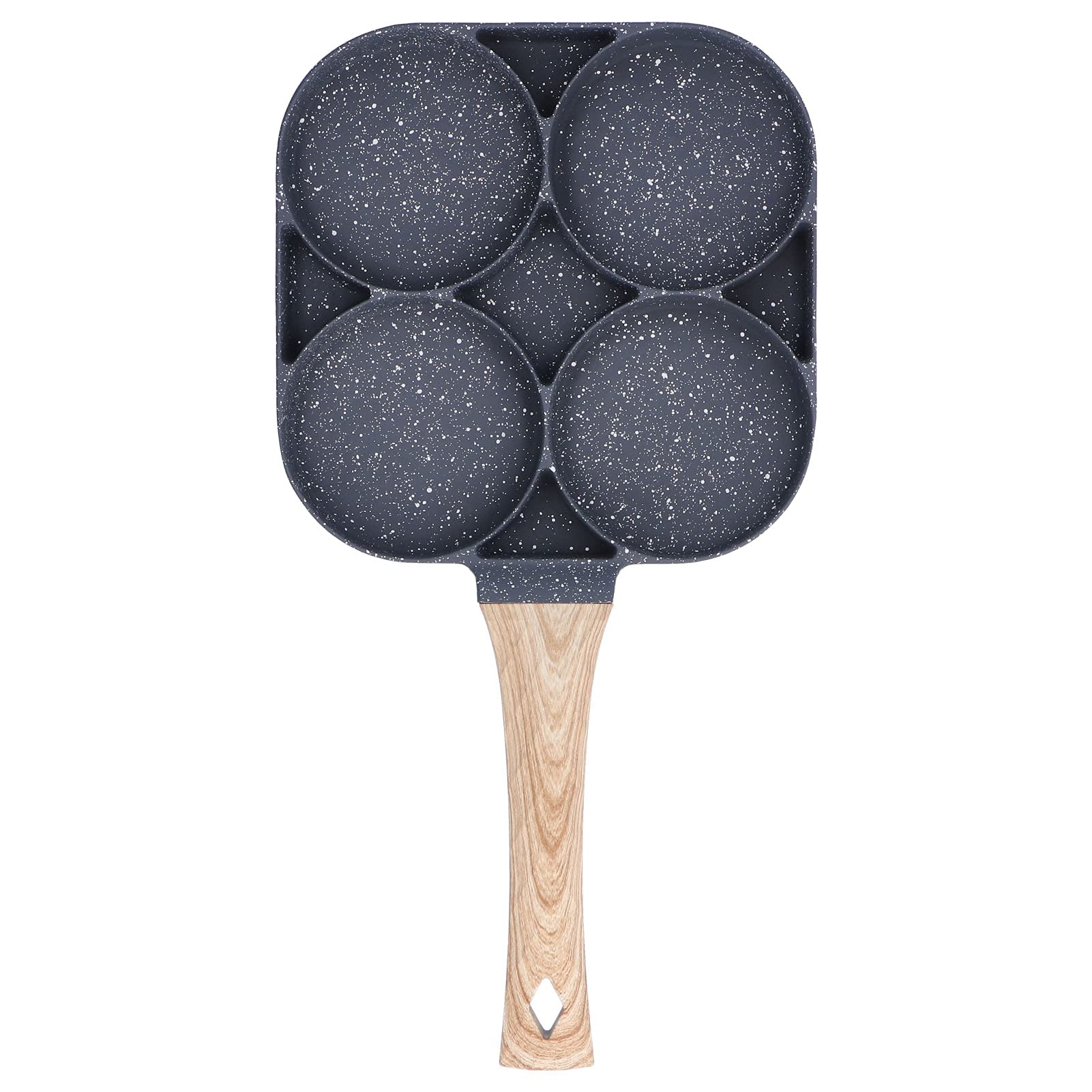 Egg Frying Pan, 4 Cups Nonstick Breakfast Aluminum Alloy Fried Egg Pan Vegetables Egg Cooker Pancake Pan with Handle for Omelettes, Burgers, Gas Stove, Electric Stove, Ceramic Cooktop