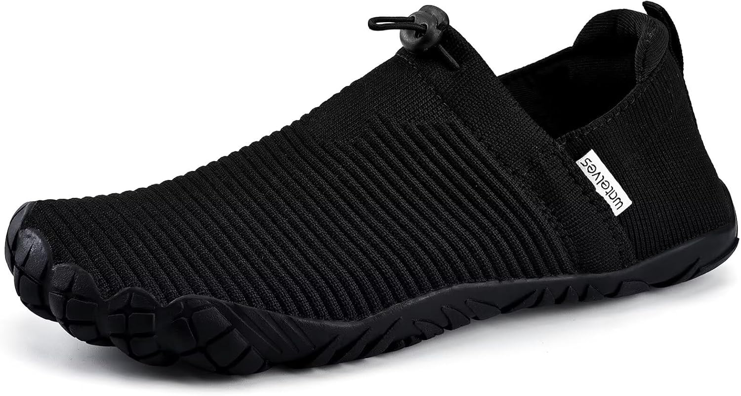 WateLves Water Shoes Womens Mens - Comfortable Lightweight Striped Pattern Barefoot Shoes for Beach Swim Pool Yoga Boating Water Aerobics