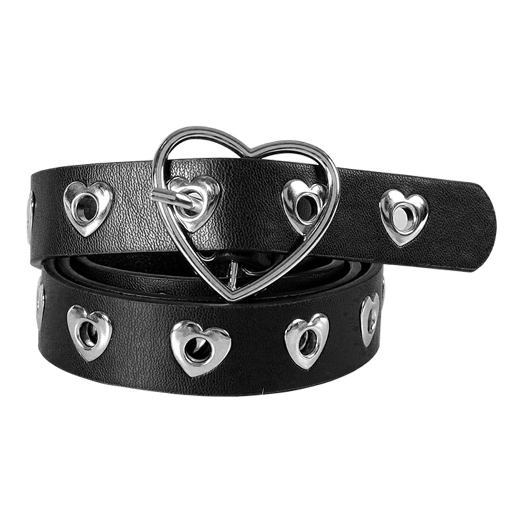 MILAKOO Punk-leren tailleriem voor vrouwen, vintage accessoire voor hippie skateboarding liefhebbers, A, Eén maat