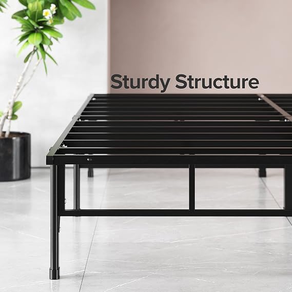 ZINUS Smart Base Compaq Mattress Foundation, 14 Metal Bed Frame, No Box Spring Required, Solid Steel Slat Support, Full