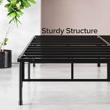 ZINUS Smart Base Compaq Mattress Foundation, 14 Metal Bed Frame, No Box Spring Required, Solid Steel Slat Support, Full