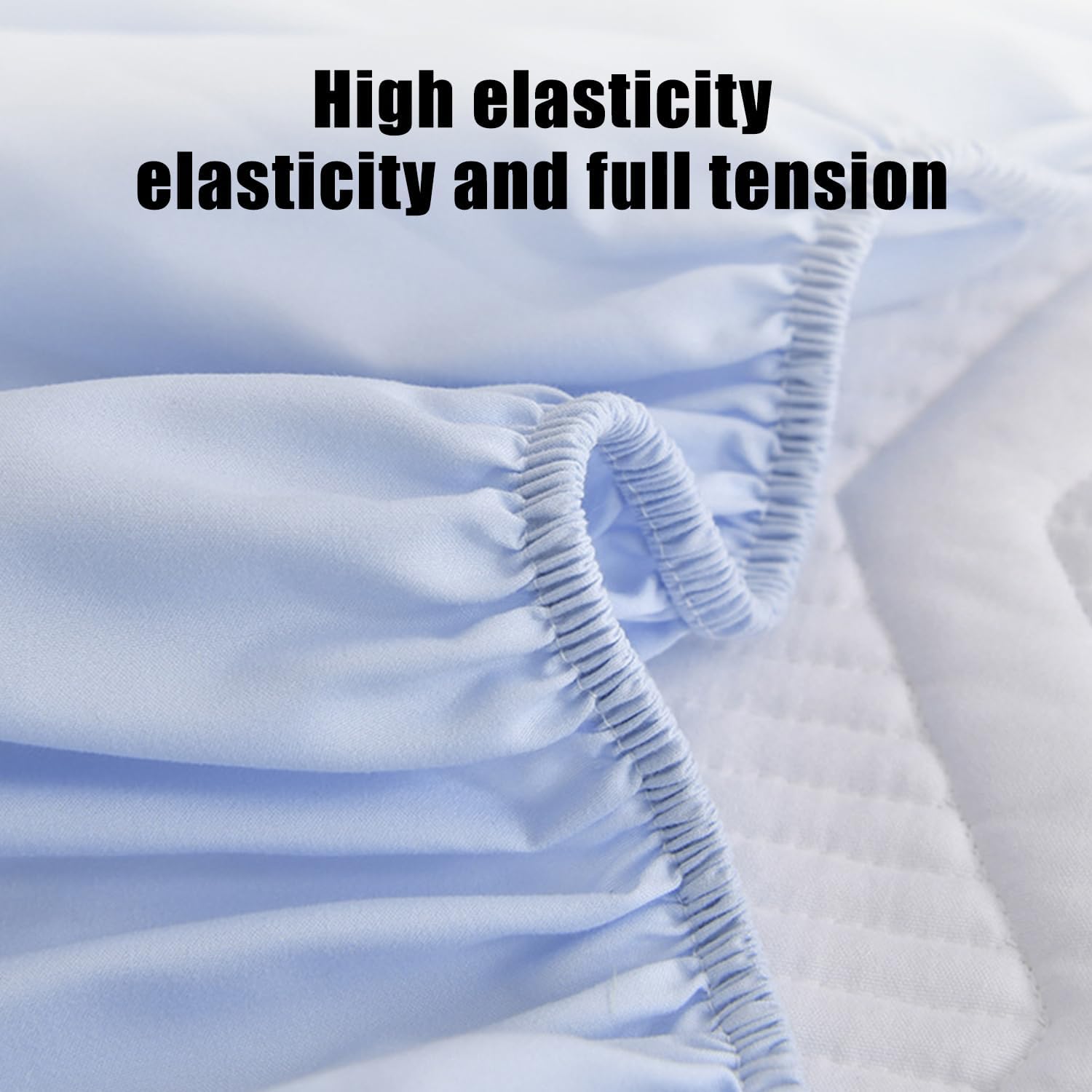 Queen Size Soft Mattress Protector Soybean Cotton Quilted Fitted Sheet 360 Degree Wrap Mattress Cover Anti Slip Bedcover Household Bedsheet Deep Pocket of 30 Cm,Green,120 * 200cm