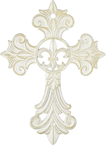 Vista 9 de 3 PCS Cast Iron Wall Crosses, Metal Decorative Hanging Crosses Wall Decor, Small Antique Floral Religious Cross Wall Art, Cross Decorations for Home