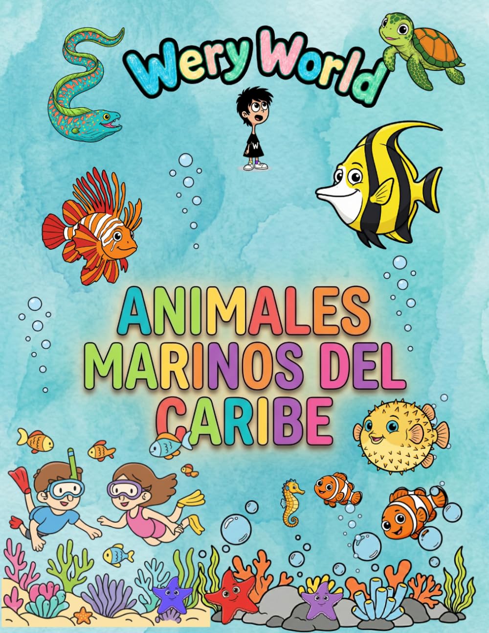 Animales Marinos del Caribe: Libro de colorear para niños de 3 a 8 años: hermosos dibujos de manatíes, rayas y peces tropicales para pintar en el ... Primera Expedición: Animales para Colorear)