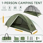 1-Person Backpacking Tent for Camping - Ultralight & Waterproof Outdoor Camping Tent One Person, Easy Set Up Compact Single Person Tent, Lightweight One Man Tents for Hiking by Underwood Aggregator
