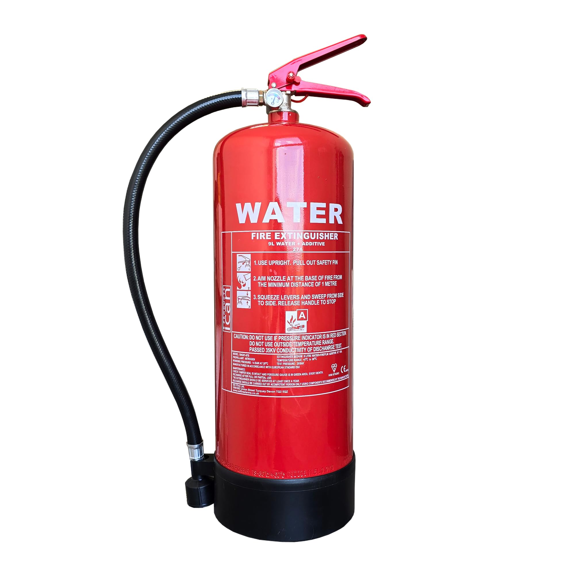 iCan 9L Water Fire Extinguisher - Eco-Friendly Solution - Efficient Defense for Class A Fires