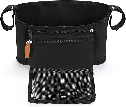 Miniatura 2 de Accmor Organizador universal para cochecito con bolsa desmontable para teléfono y bolsillo para pañales, bolsa de cochecito, organizador de