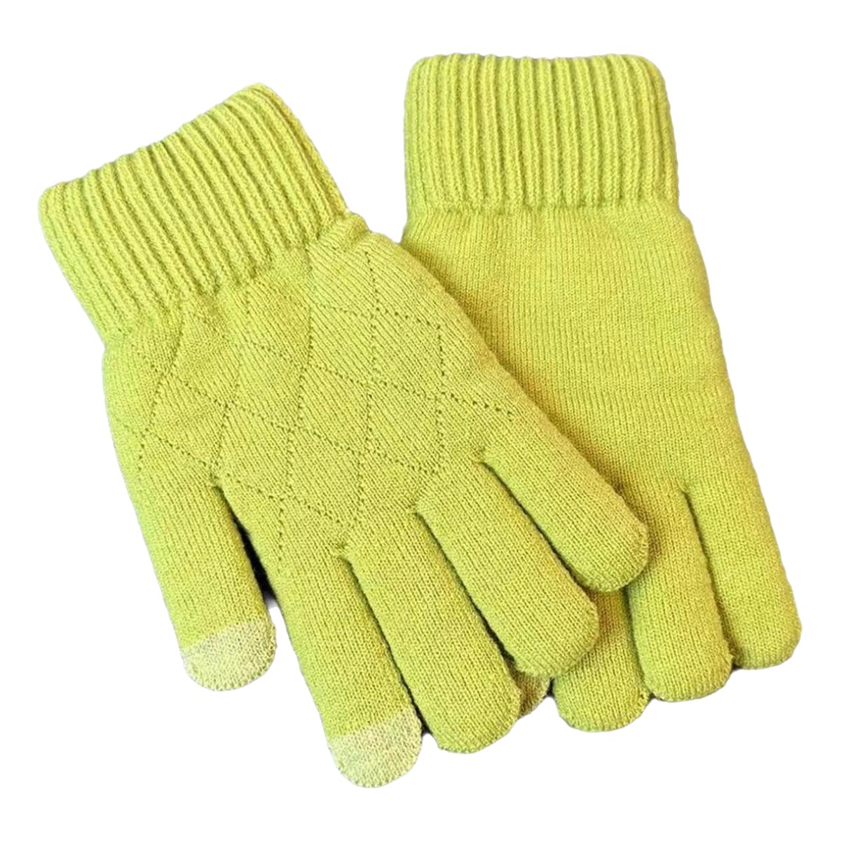 Guantes de Invierno para Mujer con Pantalla táctil, Forro Suave y puños elásticos para Mayor Comodidad y Calidez (Verde A)