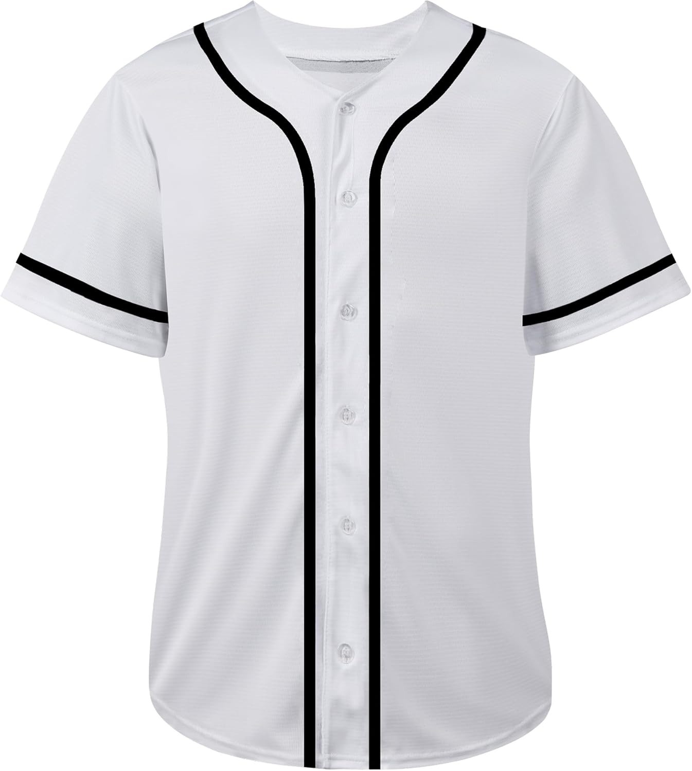 Repawu Men's Blank Baseball Jersey, Hip Hop Button Down Baseball Shirt, Custom Short Sleeve Sports Uniform