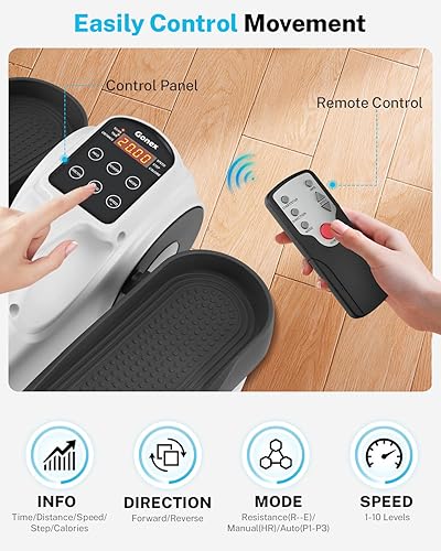 Miniatura 4 de Gonex Under Desk Elliptical Exercise Machine Electric Sitting Seated Leg Pedal Exerciser with Resistance for Seniors Elderly Home 3 in 1 Mini