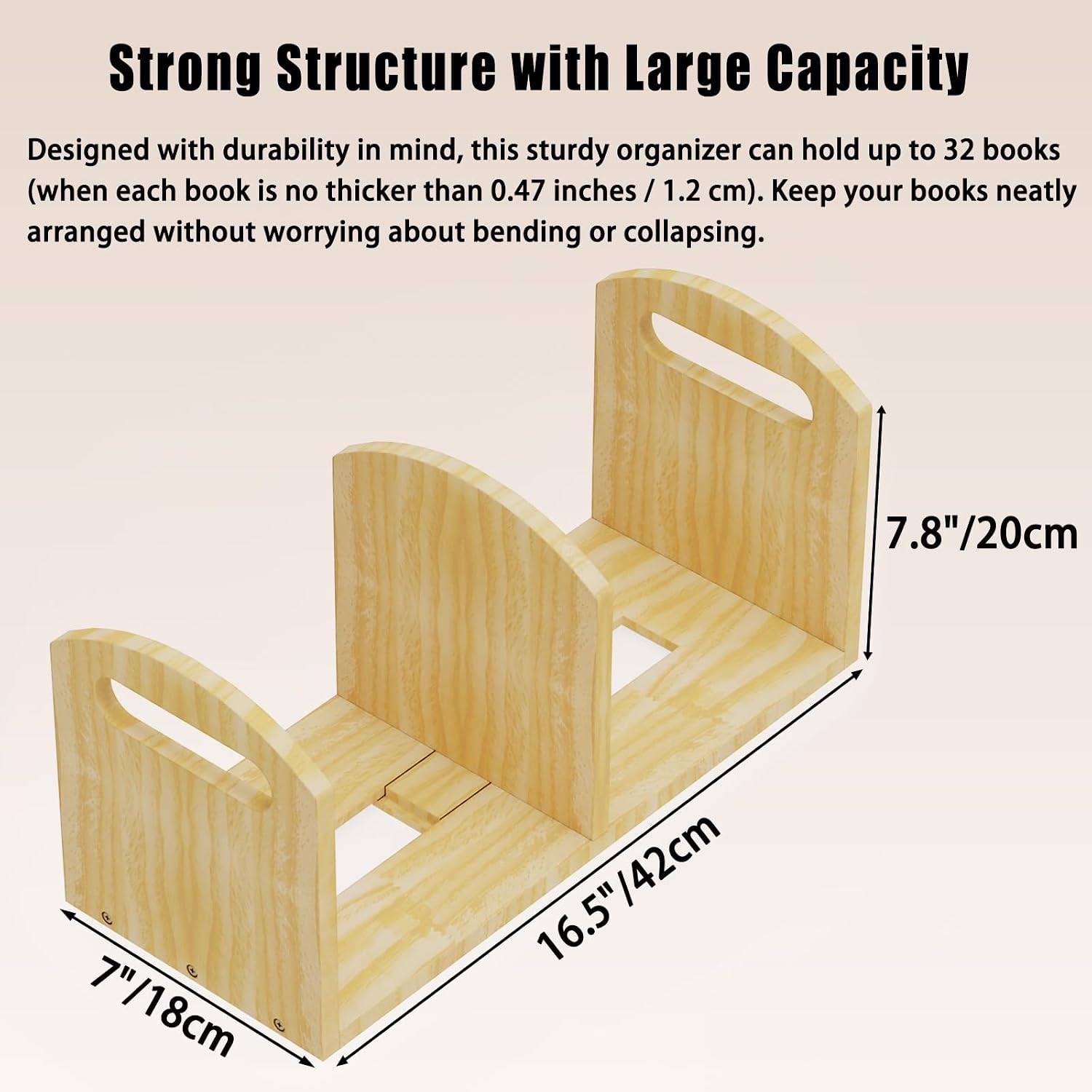 Adjustable Cookbook Organizer Countertop Bookshelf With Movable Divider