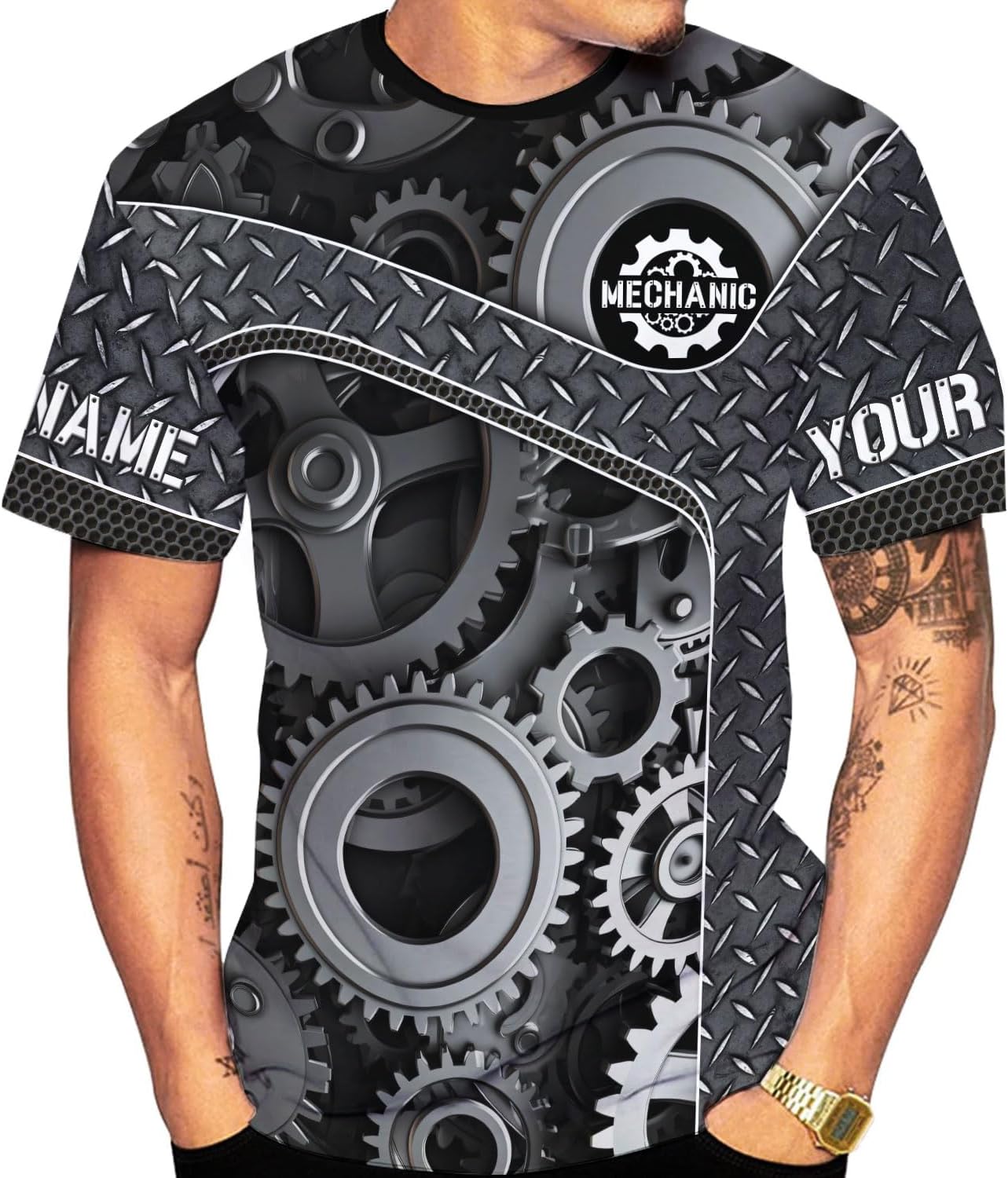 Personalized Mechanic 3D Shirt for Men, Tool Box Mechanic 3D Shirt,Custom Name Mechanic Tshirt, Mechanic Hoodie for Men Women