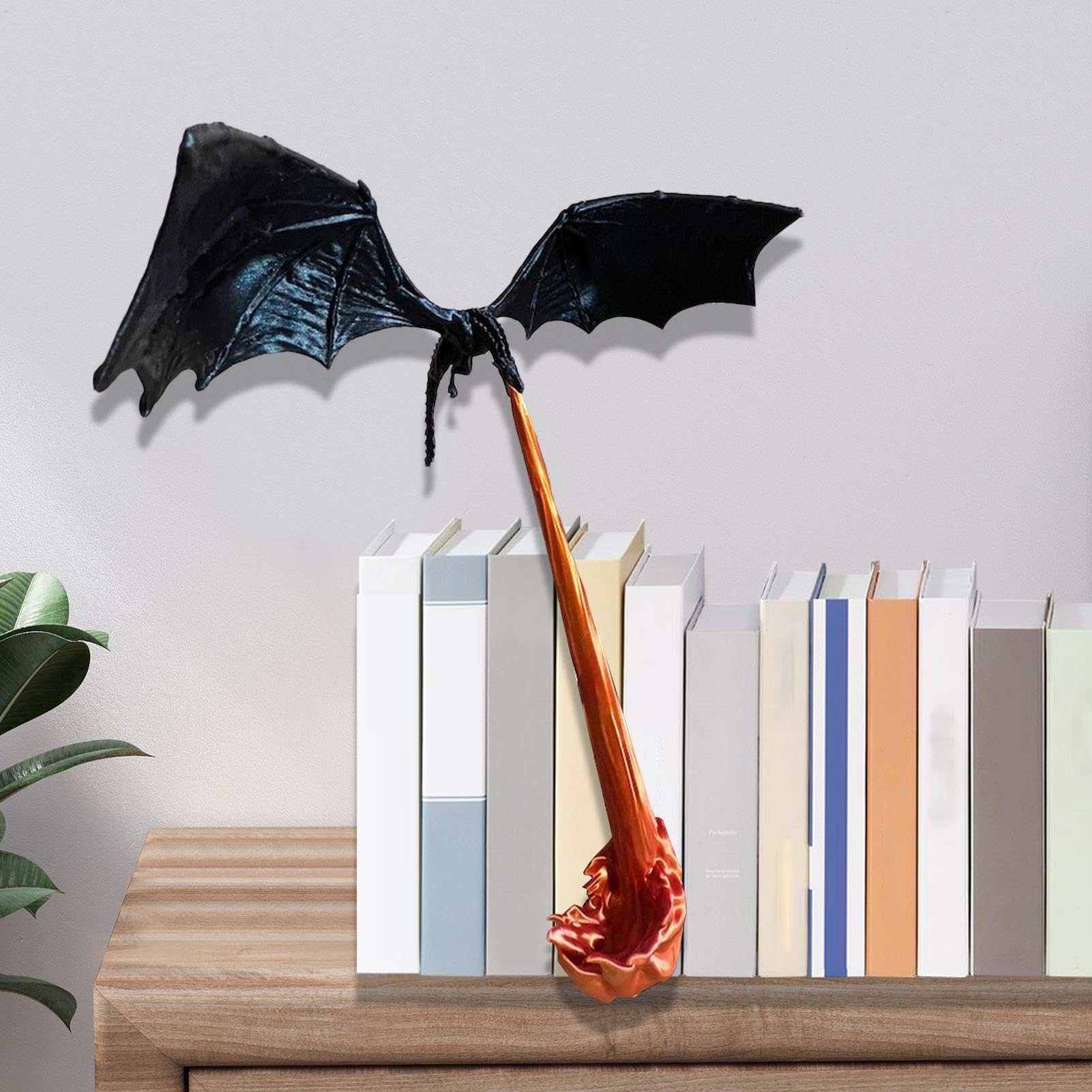 Libreria Decorativa A Tema Drago - Design 3D Gotico Per Appassionati Di Fantasy E Medieval - Foto 3